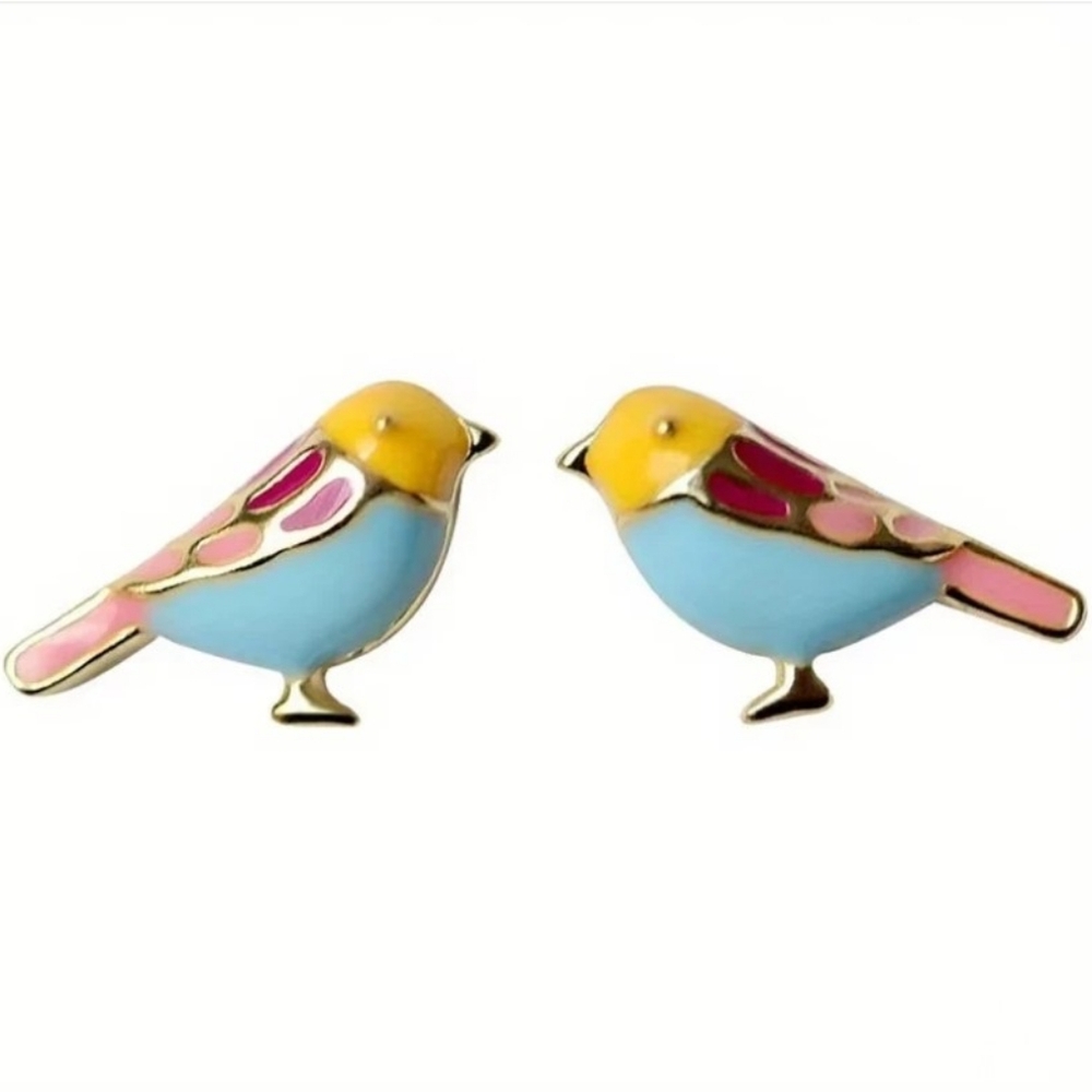Colorful Blue Bird Earrings Kate Spade Inspired